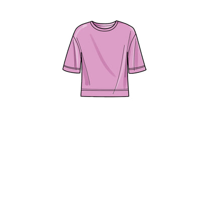 Simplicity S9337 sewing pattern envelope showing unisex casual outfits