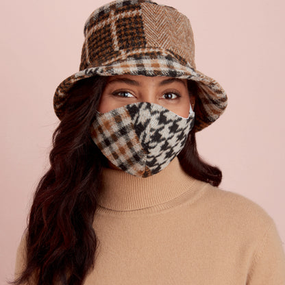 Simplicity S9368 sewing pattern envelope showing matching hats, hooded infinity scarf and masks