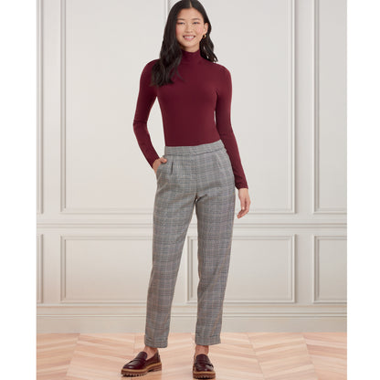 Simplicity S9376 sewing pattern envelope showing women's skirts and trousers
