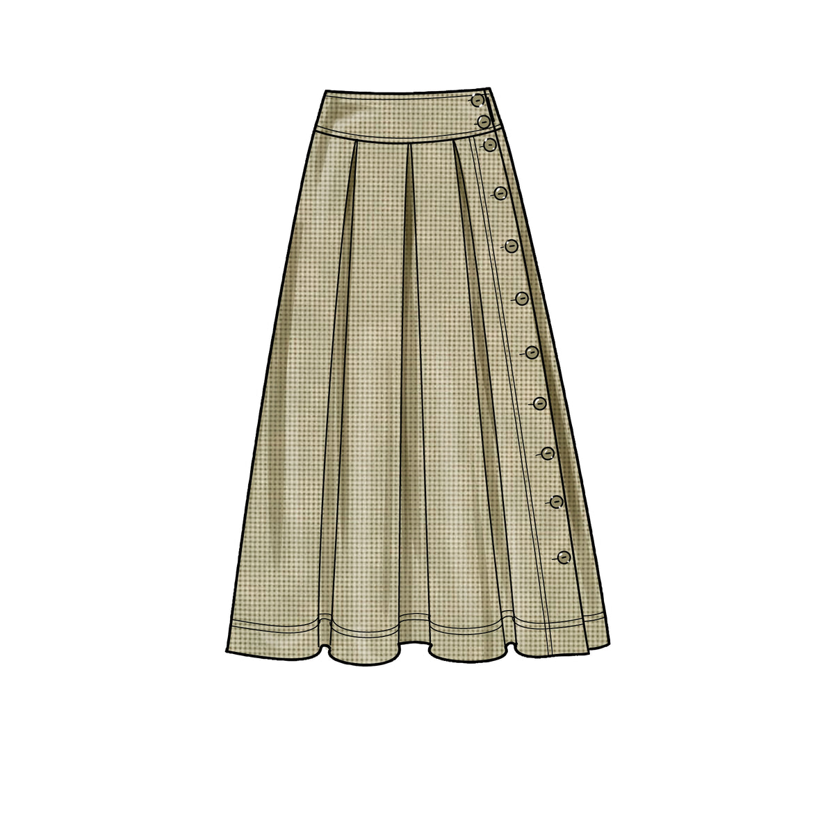 Simplicity S9377 sewing pattern envelope showing women's pleated skirts and trousers