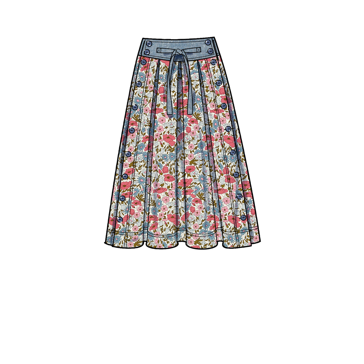 Simplicity S9377 sewing pattern envelope showing women's pleated skirts and trousers