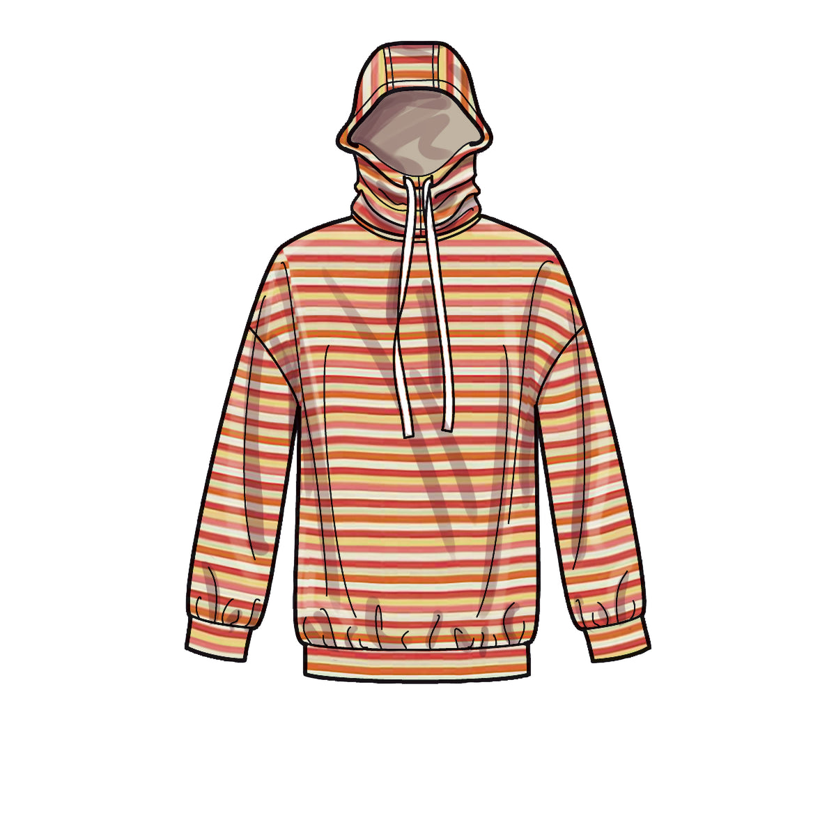 Simplicity S9379 sewing pattern envelope showing unisex hoodies, trousers and T-shirts