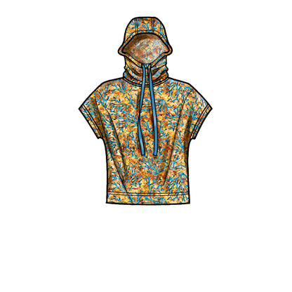 Simplicity S9379 sewing pattern envelope showing unisex hoodies, trousers and T-shirts
