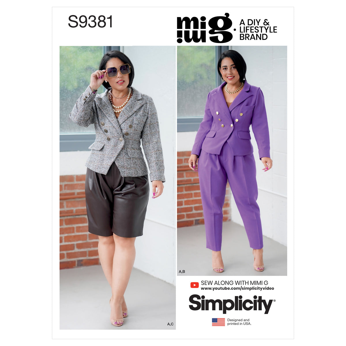 Simplicity S9381 sewing pattern envelope showing women's casual outfits