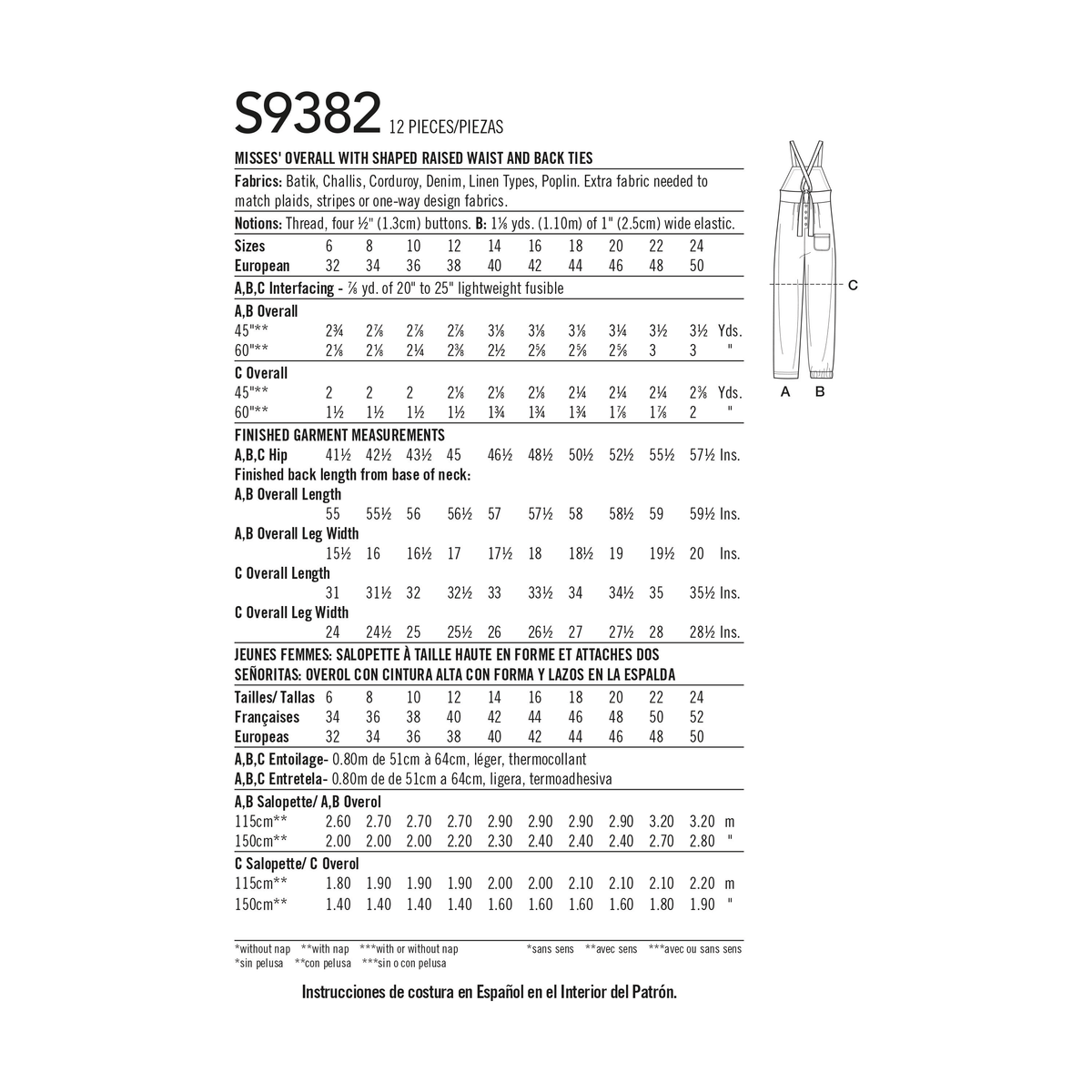 Simplicity S9382 sewing pattern envelope showing women's casual outfits