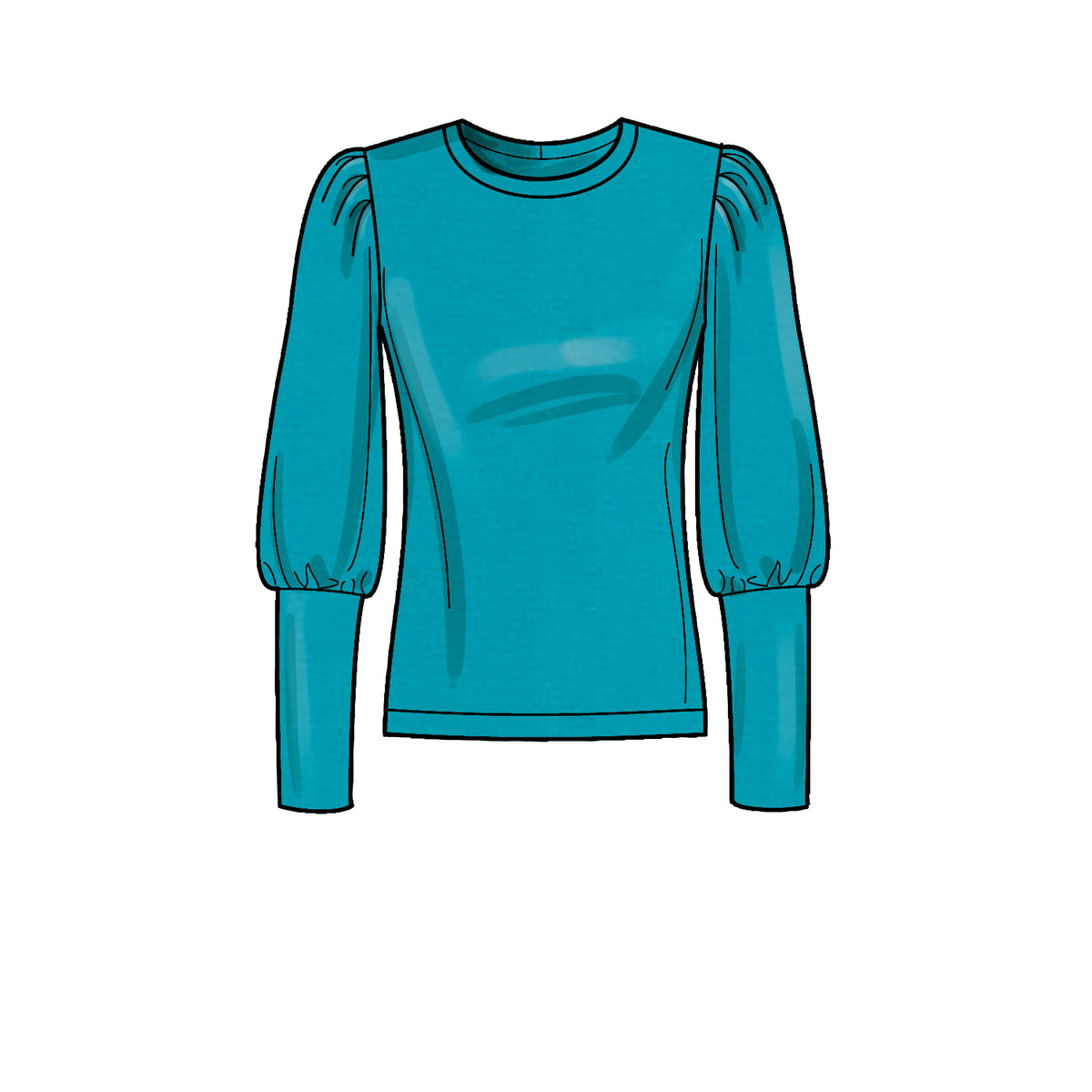 Simplicity S9385 sewing pattern envelope showing women's knit tops