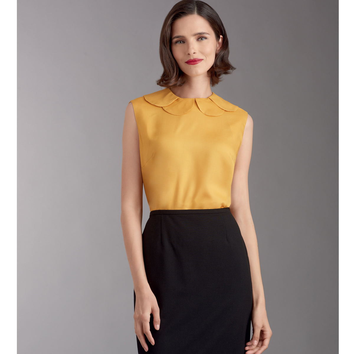 Simplicity S9386 sewing pattern envelope showing women's blouses