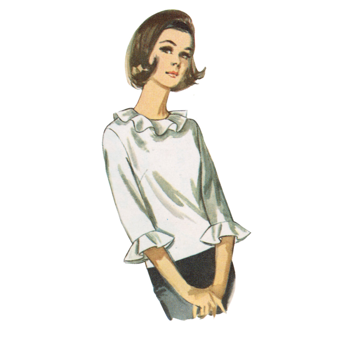 Simplicity S9386 sewing pattern envelope showing women's blouses