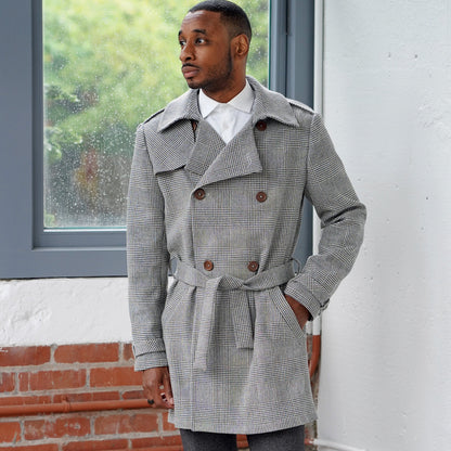 Simplicity S9389 sewing pattern envelope showing men's belted jackets