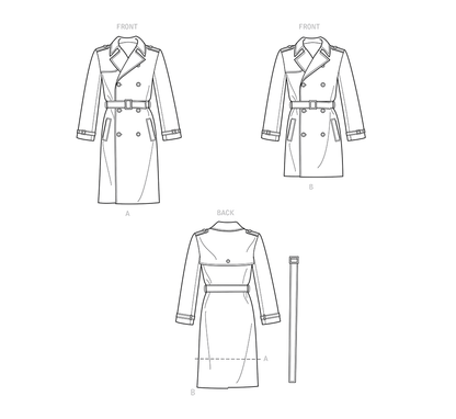 Simplicity S9389 sewing pattern envelope showing men's belted jackets