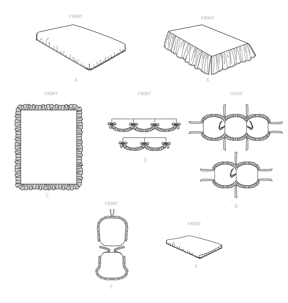 Simplicity S9405 sewing pattern envelope showing nursery accessories