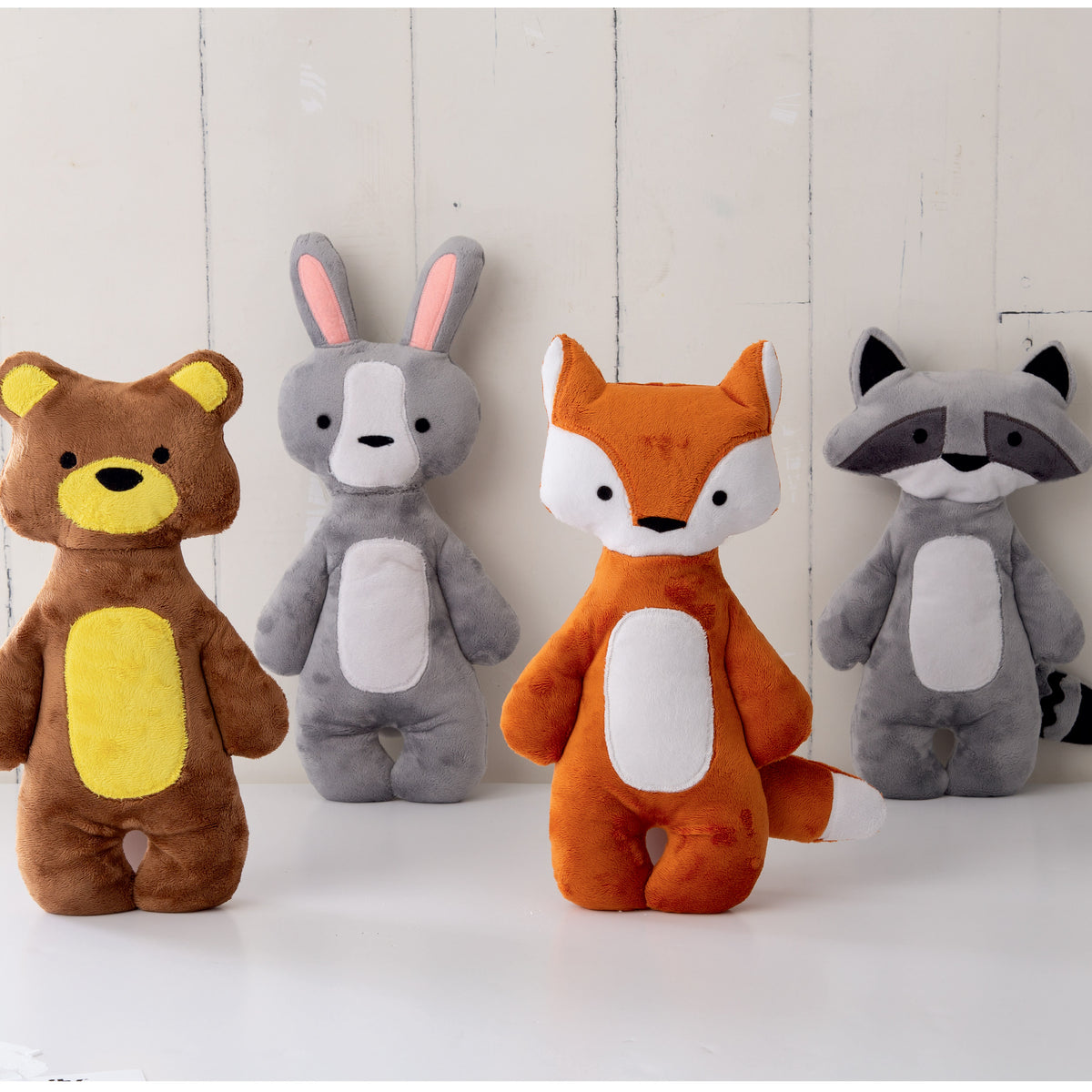 Simplicity S9414 sewing pattern envelope showing stuffed toy animals
