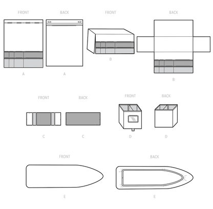 Simplicity S9444 sewing pattern envelope showing pocket organiser board cover