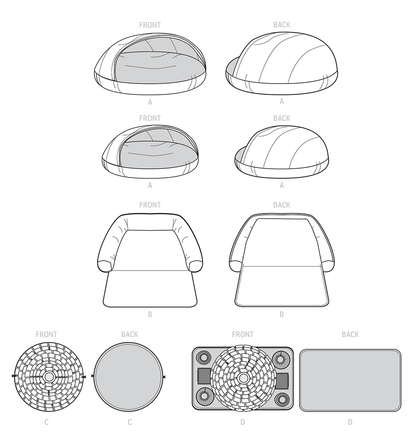 Simplicity S9445 sewing pattern envelope showing pet beds