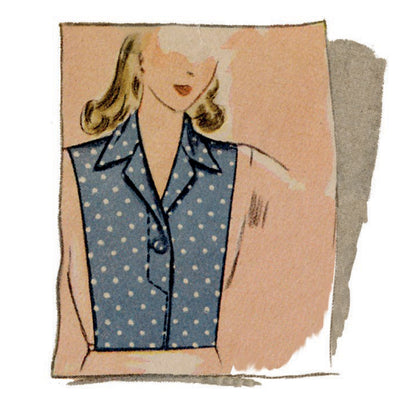 Simplicity S9448 sewing pattern envelope showing women's top and waistcoat