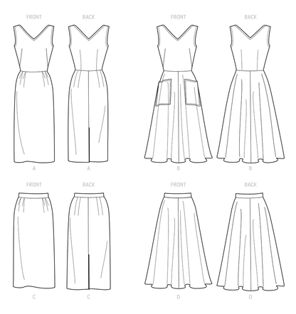 Simplicity S9449 sewing pattern envelope showing women's dress