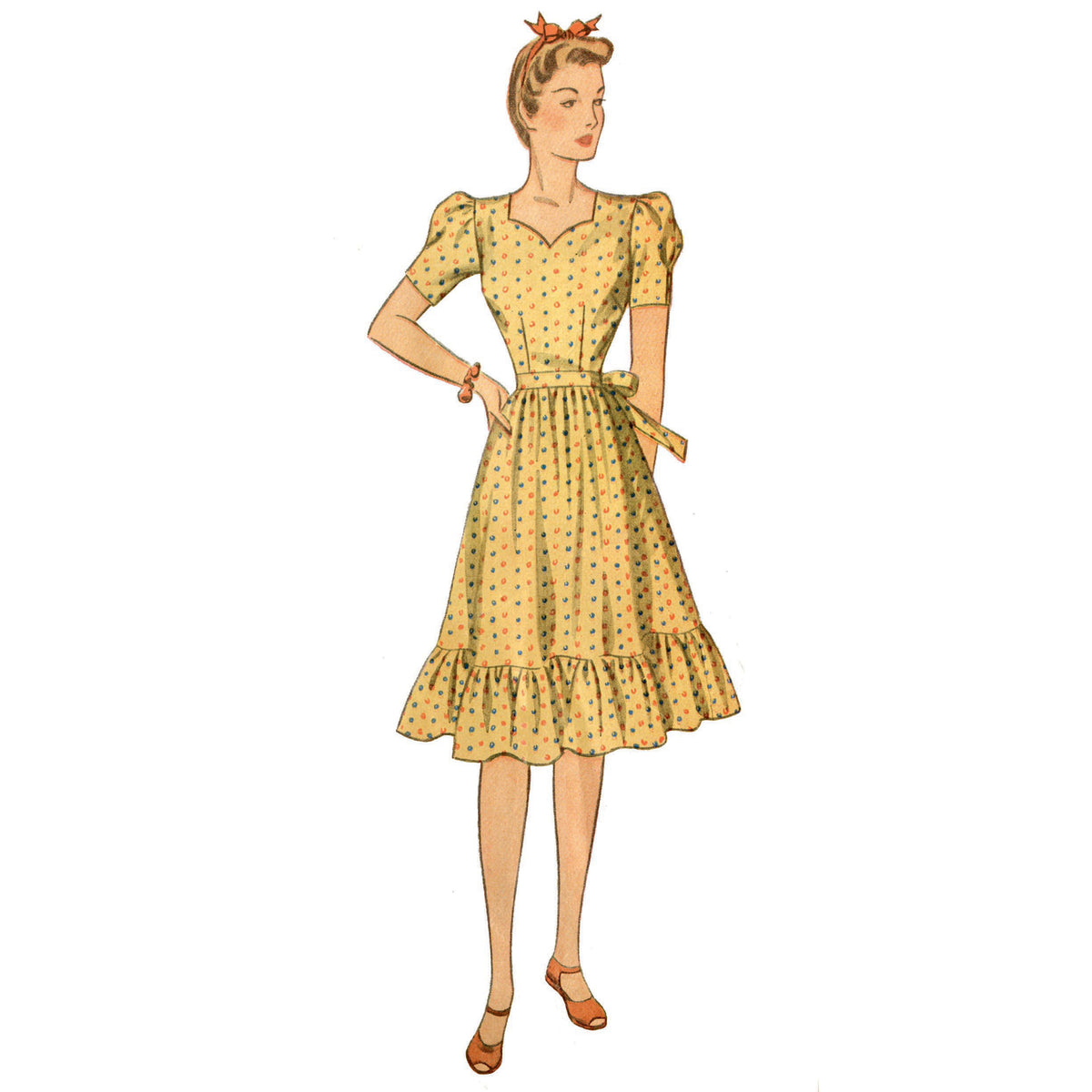 Simplicity S9464 sewing pattern envelope showing women's dress