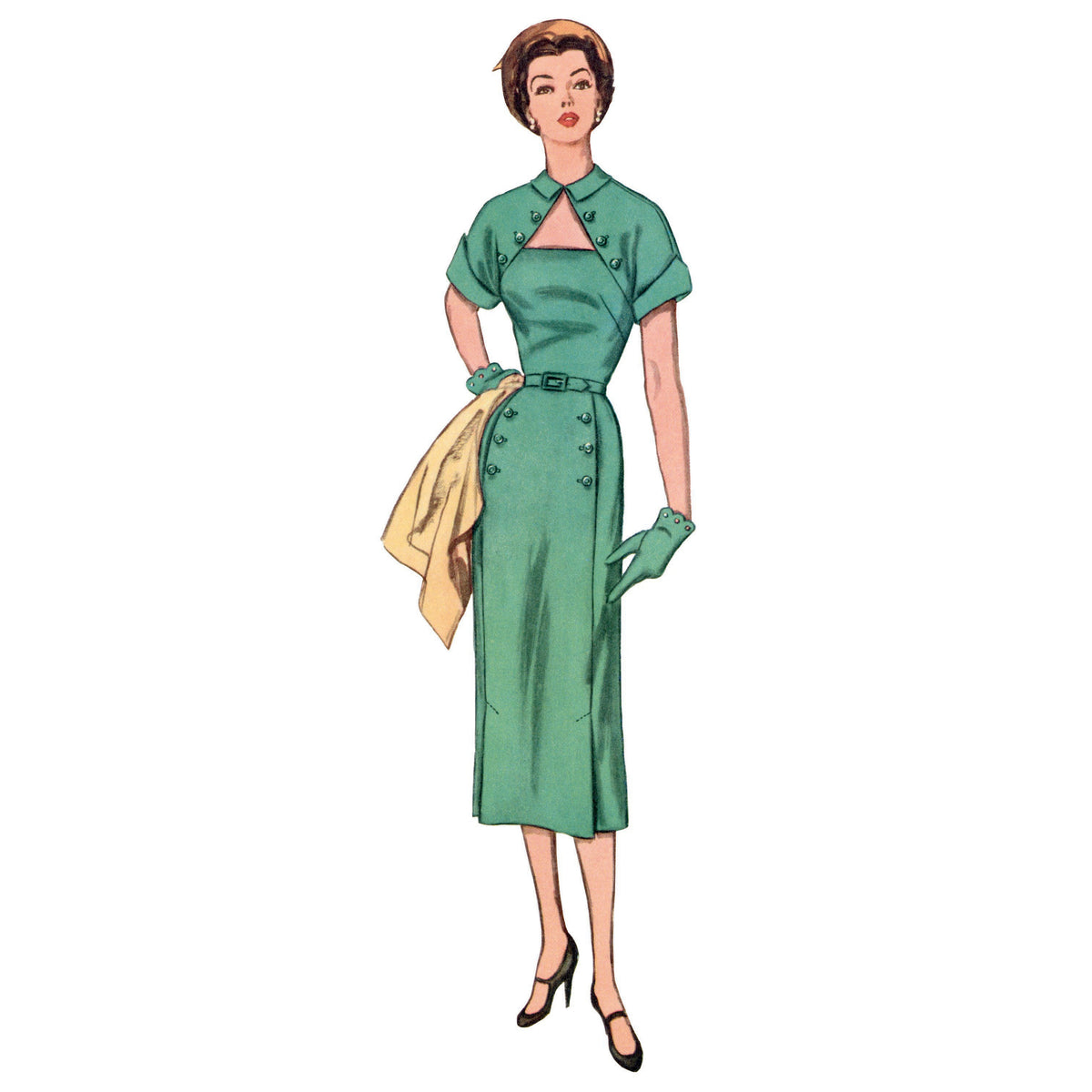 Simplicity S9465 sewing pattern envelope showing women's dress