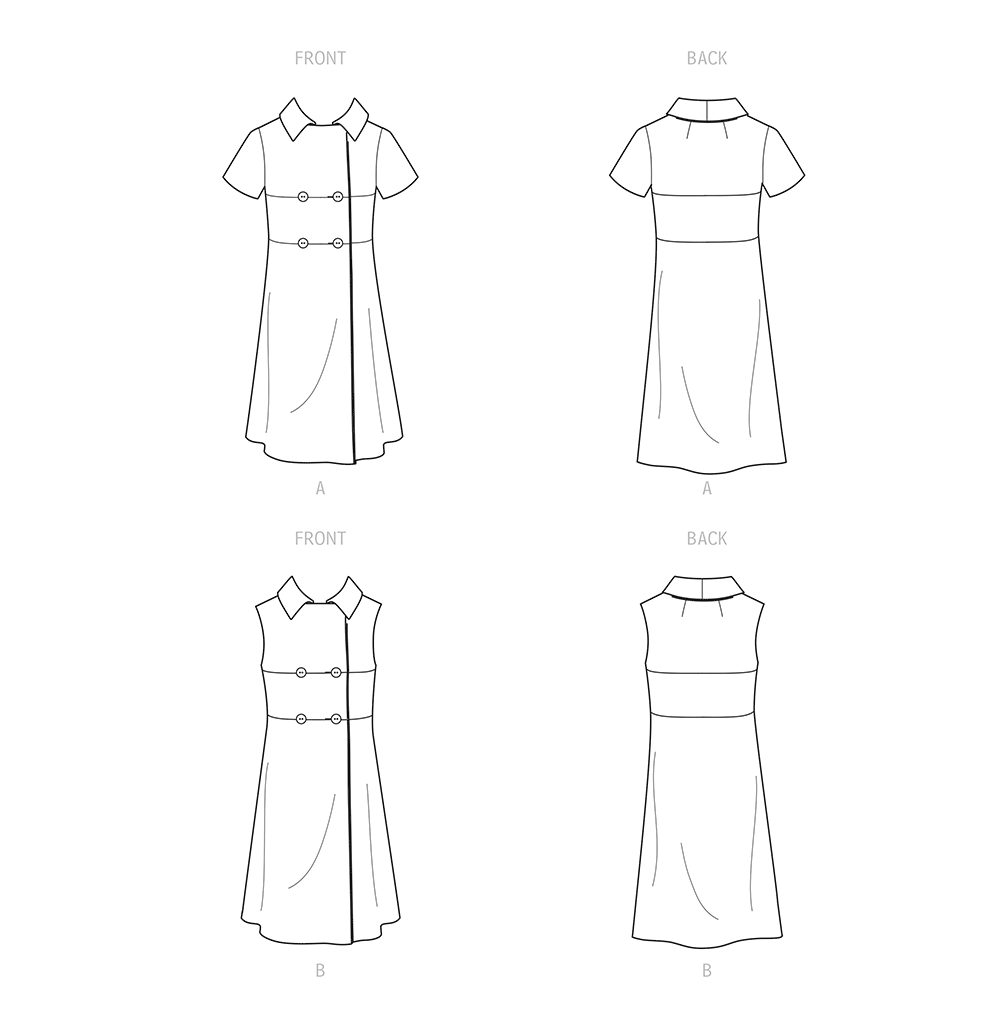 Simplicity S9466 sewing pattern envelope showing dress