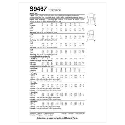 Simplicity S9467 sewing pattern envelope showing tops and vests