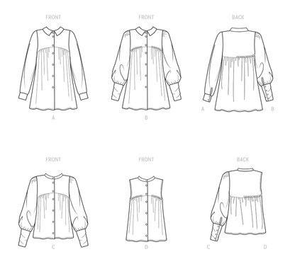 Simplicity S9467 sewing pattern envelope showing tops and vests