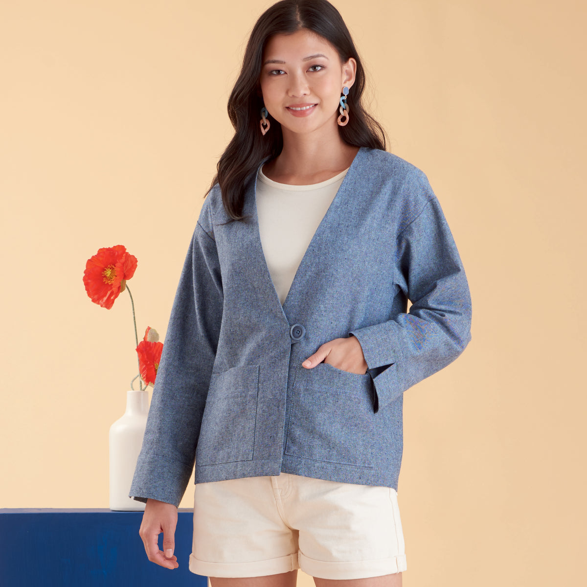 Simplicity S9468 sewing pattern envelope showing jackets and coats