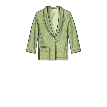 Simplicity S9468 sewing pattern envelope showing jackets and coats