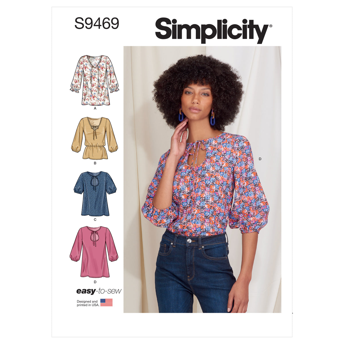 Simplicity S9469 sewing pattern envelope showing tops and vests