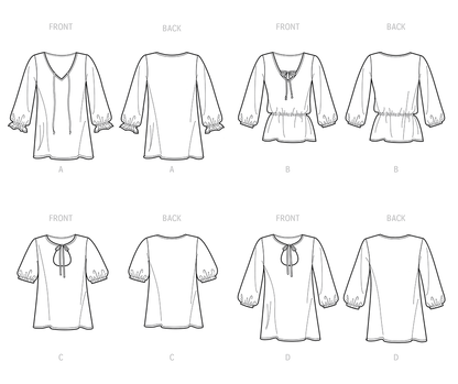 Simplicity S9469 sewing pattern envelope showing tops and vests