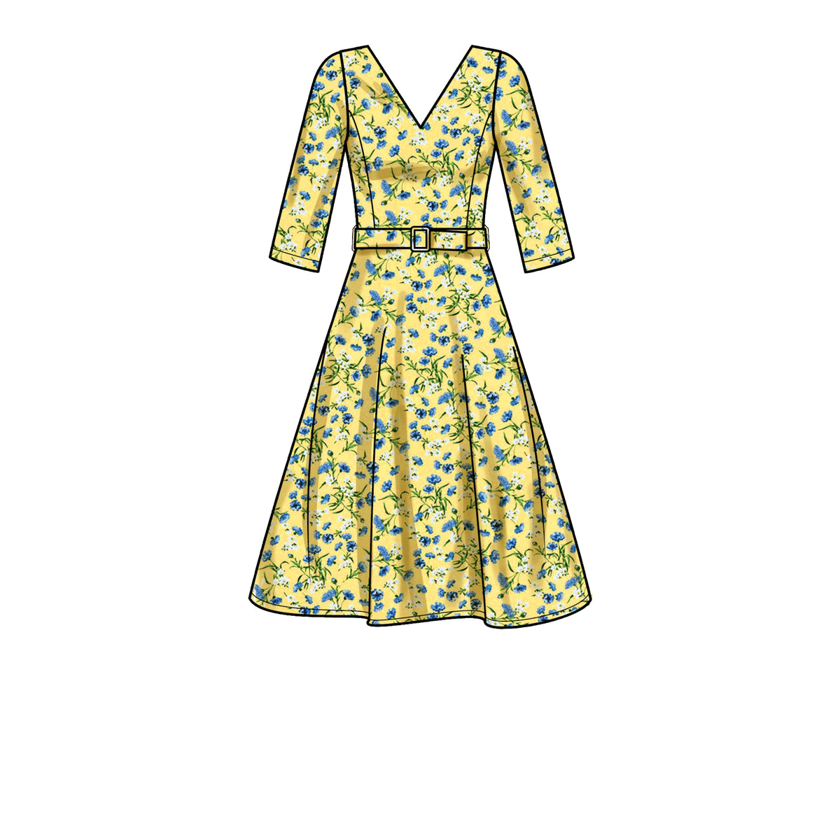 Simplicity S9473 sewing pattern envelope showing dress