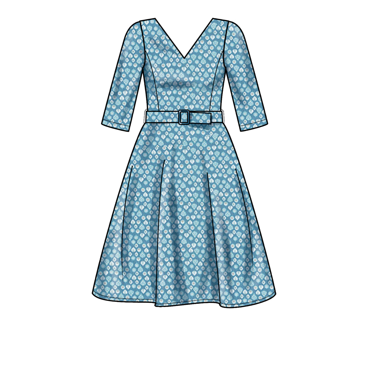 Simplicity S9474 sewing pattern envelope showing dress