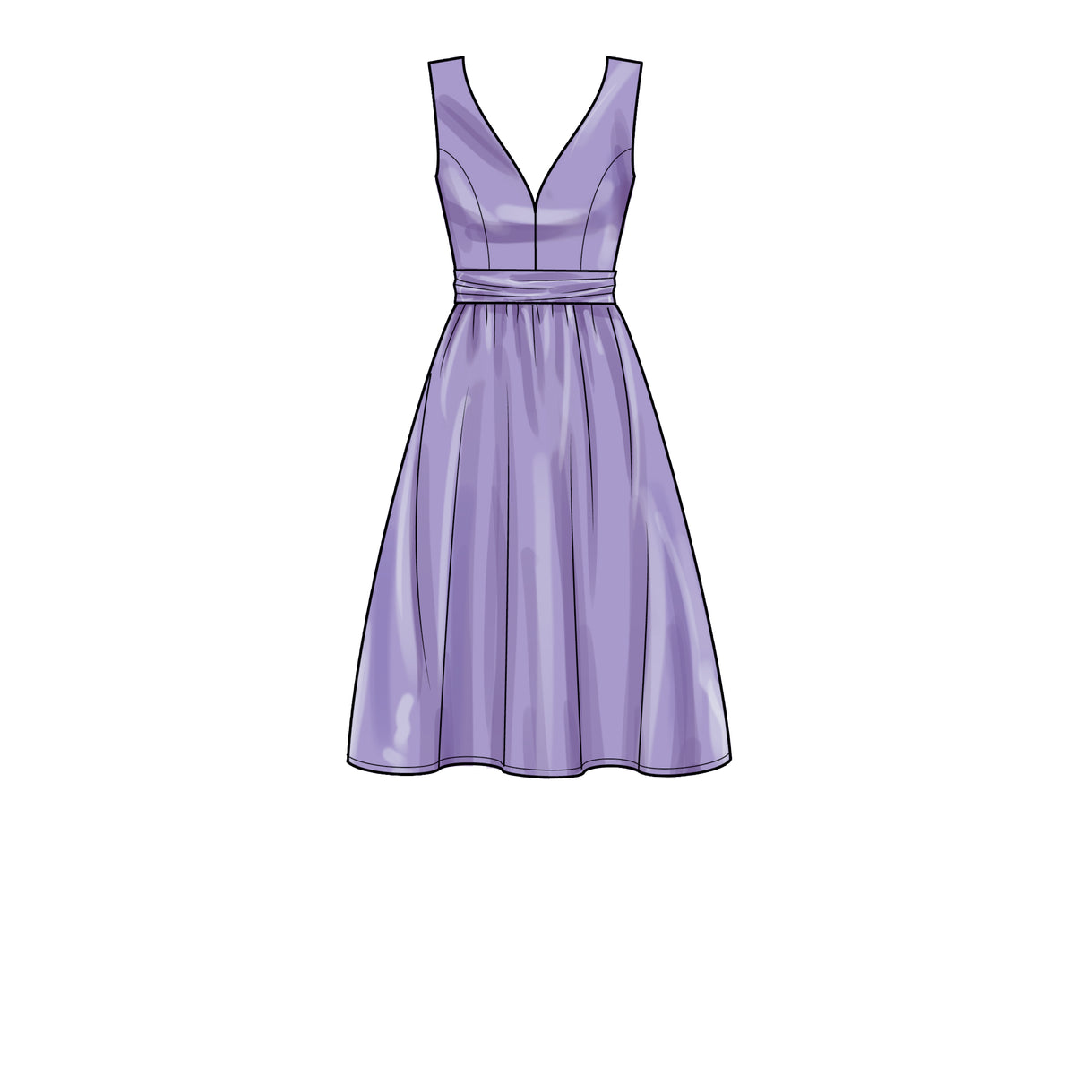 Simplicity S9475 sewing pattern envelope showing dress