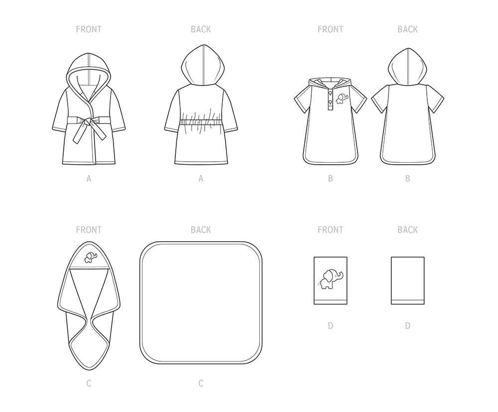 Simplicity S9483 sewing pattern envelope showing hooded robe