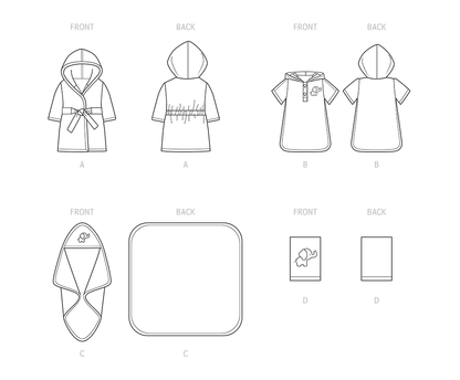 Simplicity S9483 sewing pattern envelope showing hooded robe