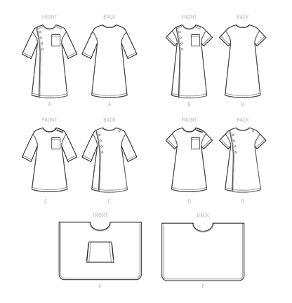 Simplicity S9490 sewing pattern envelope showing unisex casual wear
