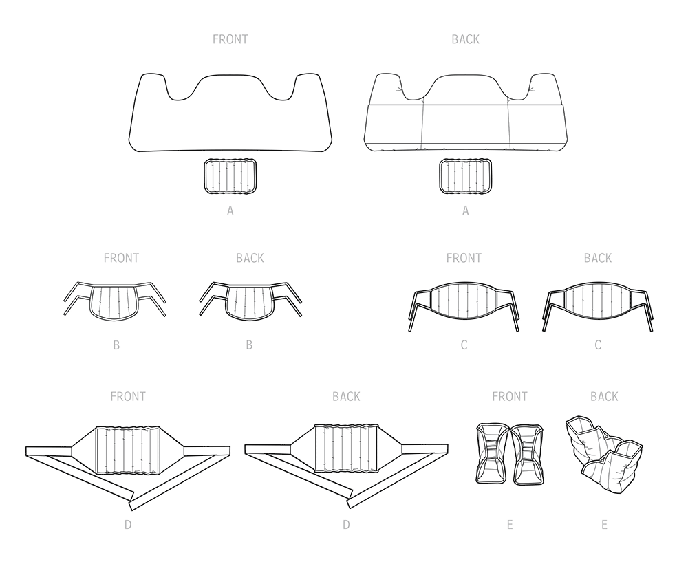 Simplicity S9494 sewing pattern envelope showing comfort packs