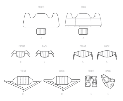 Simplicity S9494 sewing pattern envelope showing comfort packs
