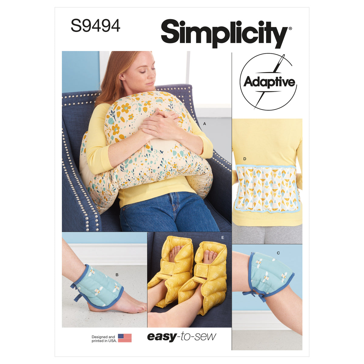 Simplicity S9494 sewing pattern envelope showing comfort packs