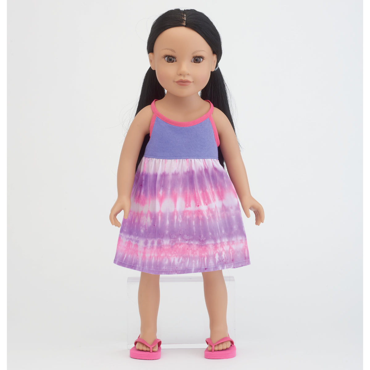 Simplicity S9499 sewing pattern envelope showing doll clothes