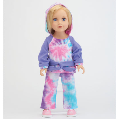 Simplicity S9499 sewing pattern envelope showing doll clothes