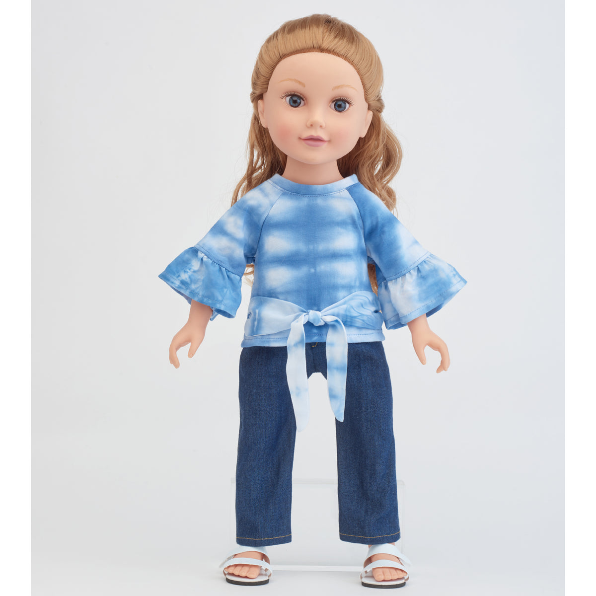 Simplicity S9499 sewing pattern envelope showing doll clothes