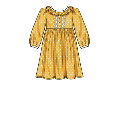 Simplicity S9503 pattern envelope showing children's dresses with ruffle collars