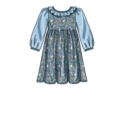 Simplicity S9503 pattern envelope showing children's dresses with ruffle collars