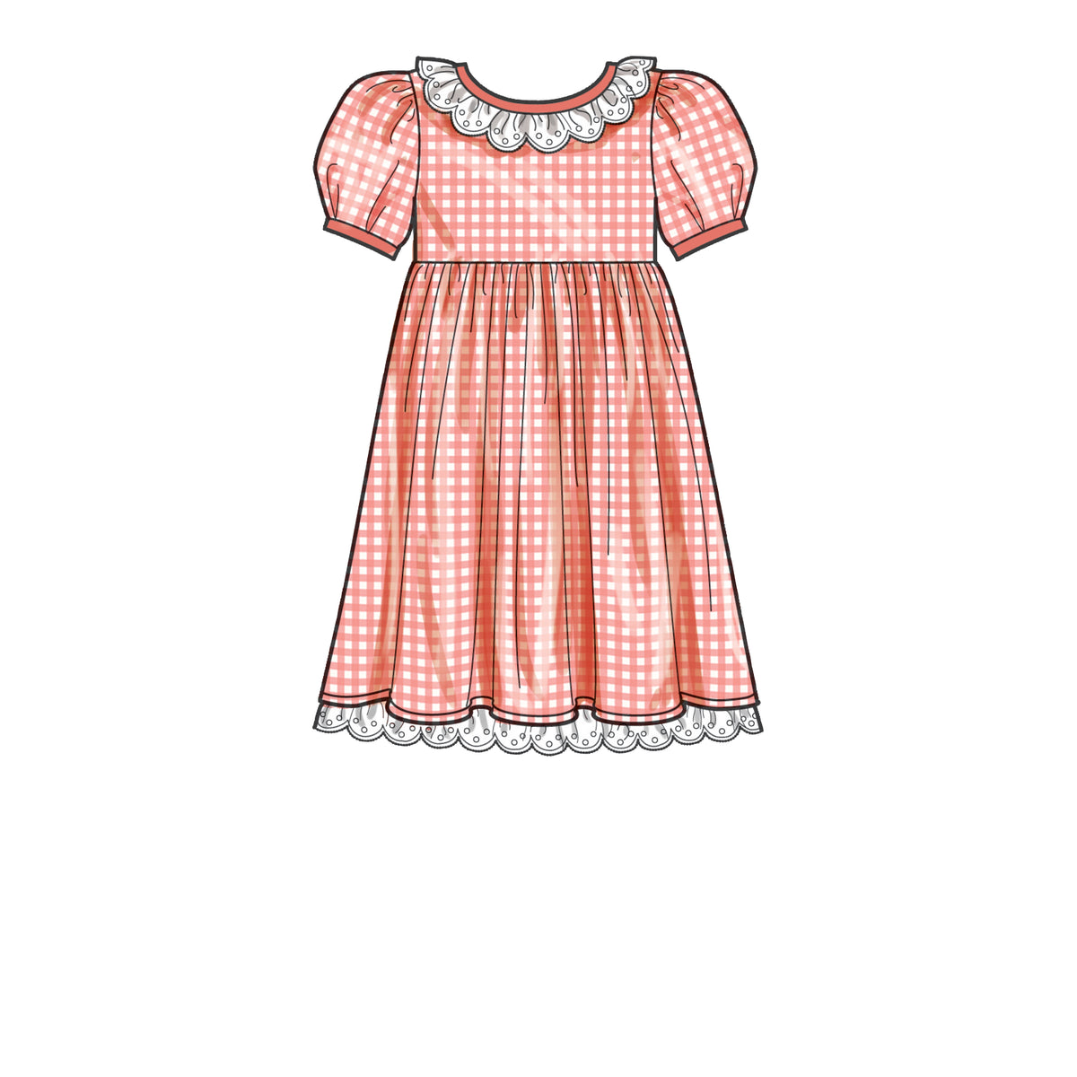 Simplicity S9503 pattern envelope showing children's dresses with ruffle collars