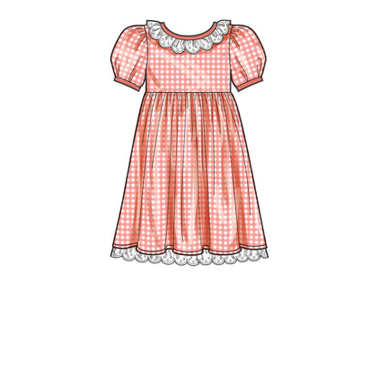 Simplicity S9503 pattern envelope showing children's dresses with ruffle collars