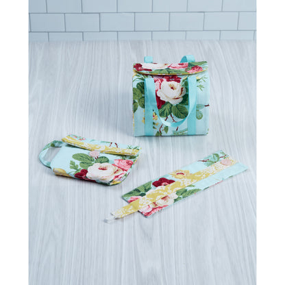 Simplicity S9511 pattern envelope showing printed fabric tea time accessories