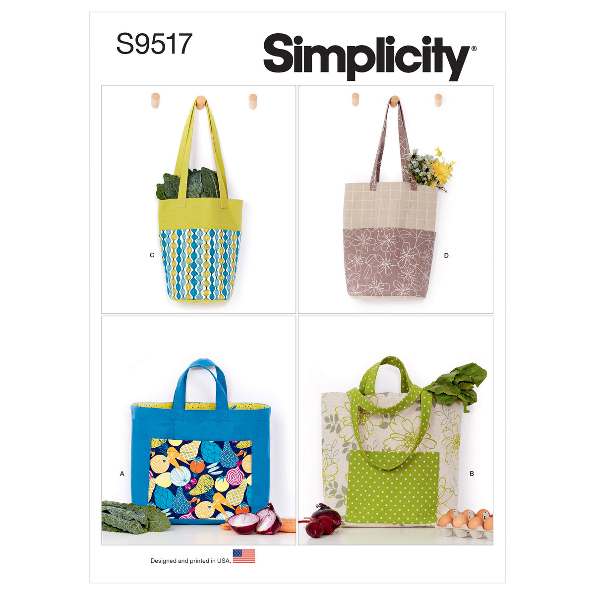 Simplicity S9517 pattern envelope showing accessories with removable bases