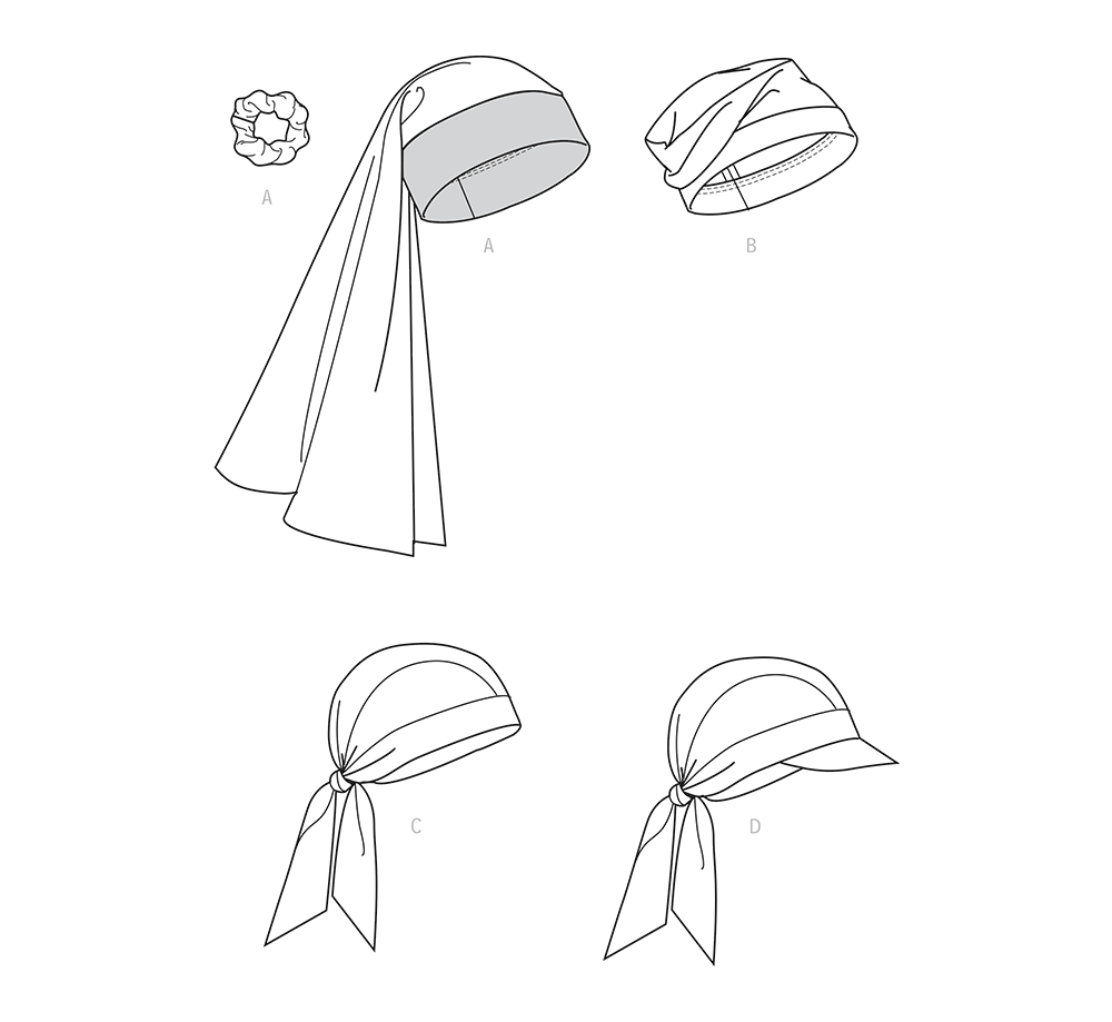 Simplicity S9519 pattern envelope showing soft knit hats