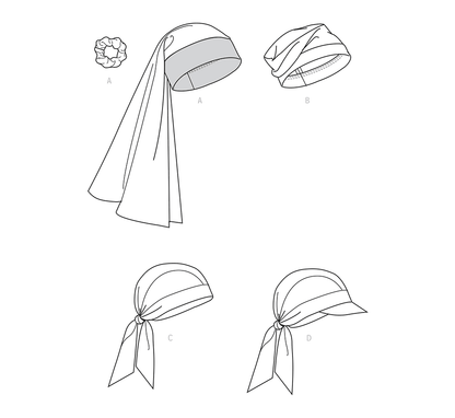 Simplicity S9519 pattern envelope showing soft knit hats