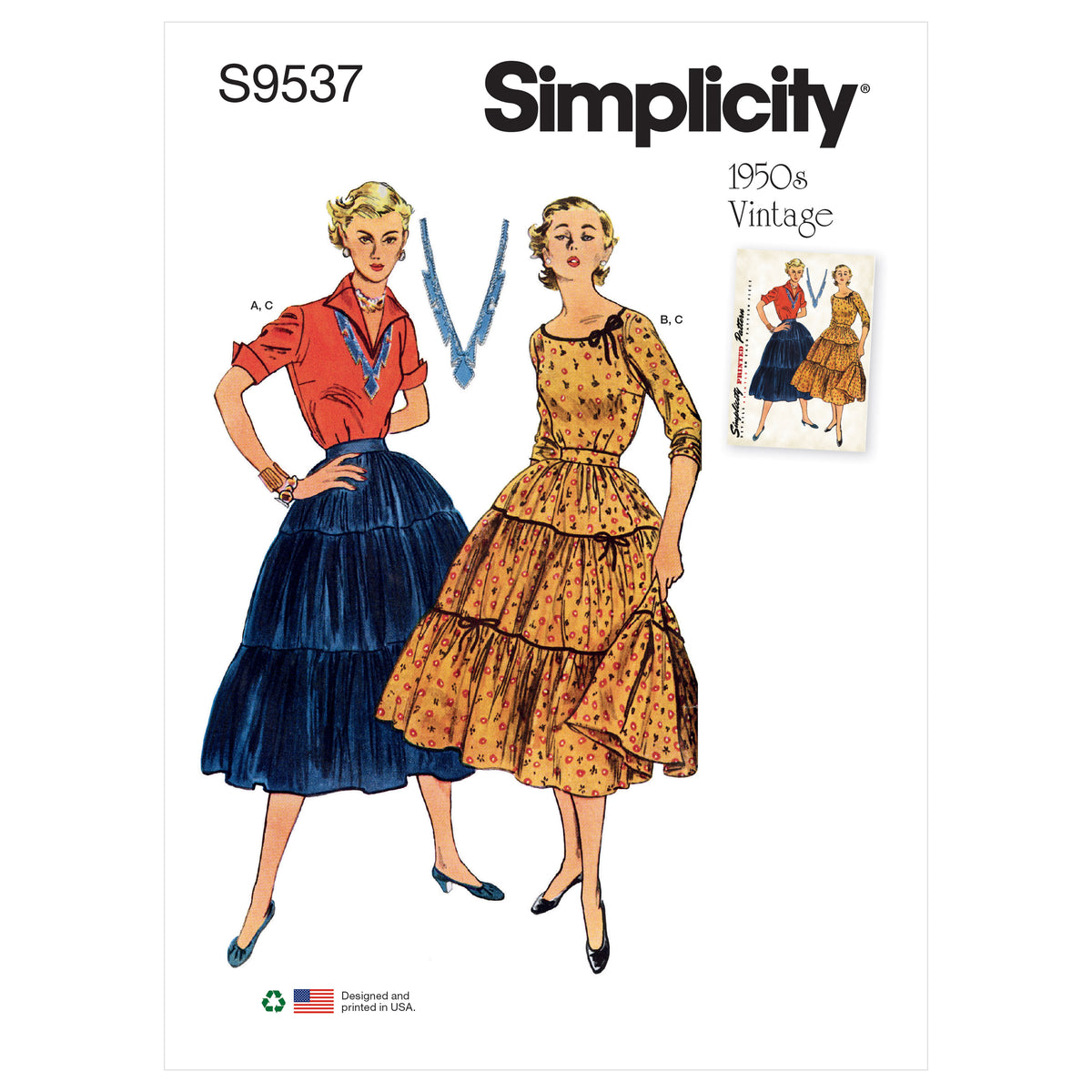 Simplicity S9537 pattern envelope showing misses' casual wear